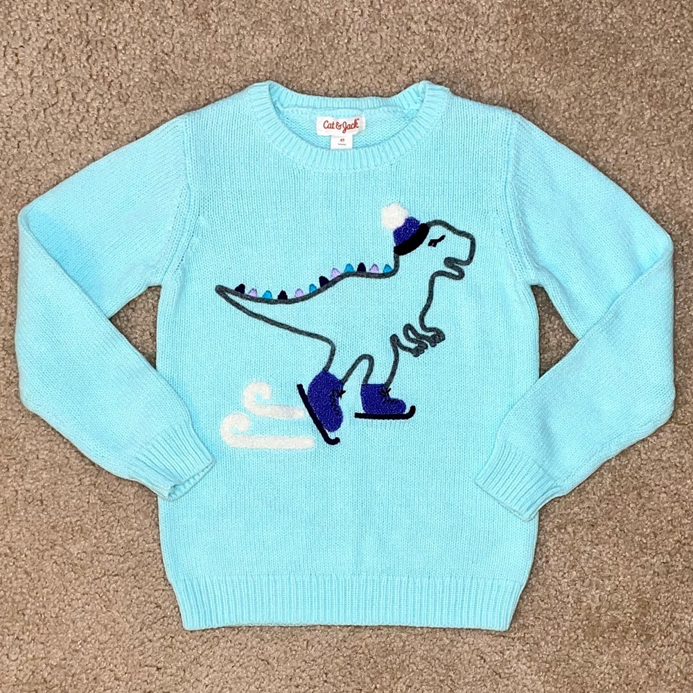 EUC Cat & Jack Girls Crewneck Sweater; size 4T